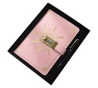 Cuaderno de piel sintética náutica con bolígrafo, diario de escritura con bloqueo, cuadernos escolares, para niños, adolescentes, niñas, mujeres, hombres, hogar, oficina, escuela, aula, viajes