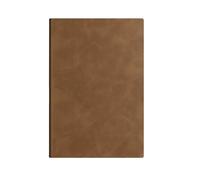 Cuaderno de piel suave Yangba con 2 copias, libro de actas grueso y simplificado del Consejo de Negocios, A5, color marrón claro