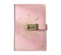 Cuaderno de piel vintage | piel sintética náutica con bolígrafo, cuadernos de diario portátiles con cierre de cerradura, para adultos, oficina, casa, escuela, clase dormitorio de viaje, cumpleaños