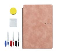 Cuaderno de pizarra blanca - Libro borrable A5, bloc portátil de borrado en | Juego de hojas reutilizables para oficina, hogar, reuniones, planificación de aula, entrenamiento, profesionales