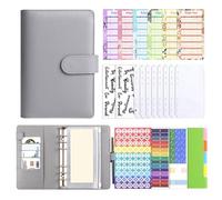 Cuaderno De Plan De Ahorro De Presupuesto A6, Cartera De Cuero Para Ahorrar Dinero Con Sobres En Efectivo, Hojas De Presupuesto Y Pegatinas, Libro Organizador De Dinero Portátil Para Planificador