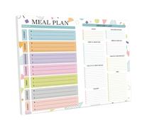 Cuaderno de planificación de comidas para nevera, planificador semanal, cuaderno de 52 hojas para programación semanal, preparación de comidas, planificador de nevera