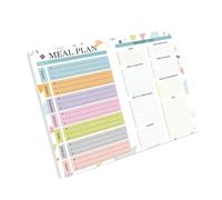 Cuaderno de planificación de comidas para nevera, planificador semanal, cuaderno de 52 hojas para programación semanal de preparación de comidas
