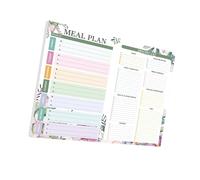 Cuaderno de planificación de comidas para nevera, planificador semanal, cuaderno de 52 hojas para programación semanal, preparación de comidas, planificador de nevera