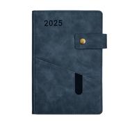 Cuaderno de planificación de tapa dura, cuaderno de cuero PU, diario de cosas que hacer de cuero PU 2025, bloc de notas planificador de 365 días, libro de planificación de eventos para el trabajo,