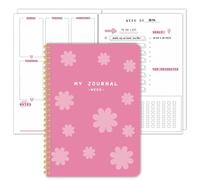 Cuaderno de planificación semanal, cuaderno de notas a - diario de calendario de doble , cuaderno de planificación de tapa dura para actividades, citas y tareas domésticas