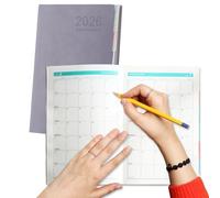 Cuaderno de planificador - 8.27x5.91 pulgadas A5 Organizador de tareas diarias para la planificación del trabajo con programa completo de 12 meses, páginas de notas y diseño portátil, papelería d