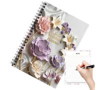 Cuaderno De Planificador Mensual - Agenda Diario De Planificación 2026 2028 | Planificador Floral De 3 Años - Para Estudiantes Adolescentes Adultos Camaradas Familia Y Amigos