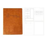 Cuaderno de Preparación de Lecciones for Entrenadores de Baloncesto Cuaderno de Baloncesto Cuaderno de Formación de Profesores de Educación Física (Espesor : Brown, Size : 18.5cm x 26cm)