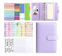 Cuaderno de presupuesto planificador - Agenda financiera semanal diaria de piel sintética | Organizador financiero mensual y libreta - para desafío ahorros pago planificación para casa y oficina de