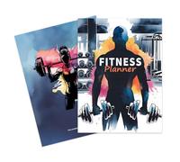 Cuaderno de programación de fitness, diario de entrenamiento, rastreador de entrenamiento de gimnasio, libro de ejercicios diario, calendario de planes de bienestar, accesorios de grabación, ideal