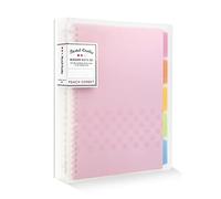 Cuaderno de proyectos de 5 temas A5/B5/A4, carpeta recargable, bloc de notas con forro para escritura, divisores de temas de hojas sueltas para estudiantes y oficina