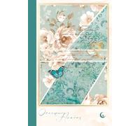 Cuaderno de Puntos A5 Tapa Dura - 200 Páginas Punteadas: Libreta con diseño vintage de flores y mariposas. Bullet Journal para organización, escritura ... Acabado Brillo Premium. (Serie Velum)