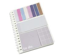 Cuaderno de recargable y juego de notas adhesivas para estudiantes trabajadores de oficina de notas Planificación diaria Gestión de tareas Adhesivo codificado por colores