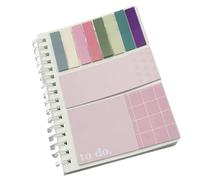Cuaderno de recargable y juego de notas adhesivas para estudiantes trabajadores de oficina de notas Planificación diaria Gestión de tareas Adhesivo codificado por colores