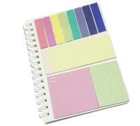 Cuaderno de recargable y juego de notas adhesivas para estudiantes trabajadores de oficina de notas Planificación diaria Gestión de tareas Adhesivo codificado por colores