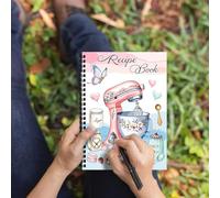 Cuaderno de recetas - Cuaderno de 100 hojas para recetas, libro de cocina en espiral Diario en Libro de cocina escrito a mano para principiantes Hornear Viajes