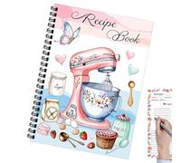 Cuaderno de recetas de 100 hojas, cuaderno de recetas familiar, planificador escrito a mano, diario en espiral, libro de cocina vacío, diario de planificación de horneado, organizador de preparación
