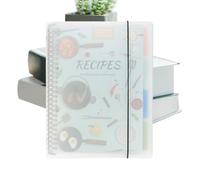 Cuaderno de recetas en - Diario de cocina A4 con páginas gruesas, crea un registro personal de alimentos | Planificador de cocina, diario de comida casera, hoja de colección de fórmulas
