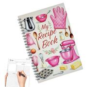 Cuaderno de recetas, libro de fórmula en espiral, 5.51 x 8.27 x 0.39 pulgadas, libro de cocina vacío y ocasiones especiales, diario de cocina escrito a mano para planificación, hornear, principiantes