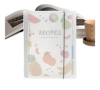 Cuaderno de recetas personales, libro de registro creativo de cocinero, páginas de recetas de cocina A4, tapa dura de papel de lino, organizador para planificación de comidas en casa, archivo de