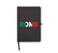 Cuaderno de recuerdo de viaje con la bandera de Roma, páginas en blanco, cubierta de piel sintética, planificador, diario, cuaderno de trabajo