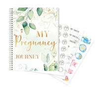 Cuaderno de recuerdos de embarazo, hermoso diseño de herramienta de planificación para diario, examen de nacimiento y registro de crecimiento del bebé