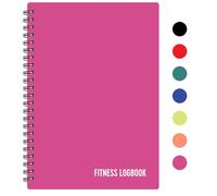 Cuaderno de registro de fitness, seguimiento de 150 entrenamientos, papel grueso, cubierta duradera, A5, diario de entrenamiento sin fecha, libro de registro de planificación, seguimiento de la