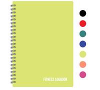 Cuaderno de registro de fitness, seguimiento de 150 entrenamientos, papel grueso, cubierta duradera, A5, diario de entrenamiento sin fecha, libro de registro de planificación, seguimiento de la