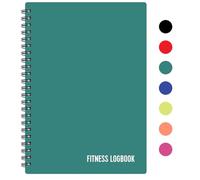 Cuaderno de registro de fitness, seguimiento de 150 entrenamientos, papel grueso, cubierta duradera, A5, diario de entrenamiento sin fecha, libro de registro de planificación, seguimiento de la