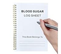 Cuaderno de registro de presión arterial - Cuaderno portátil de azúcar en sangre A5 de 60 páginas | Suministros de escritura para mantener registros, planificación de la dieta, monitoreo de la salud