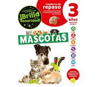 Cuaderno de repaso Mascotas con poster luminiscente 3 años
