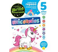Cuaderno de repaso Unicornios con poster luminiscente 5 años