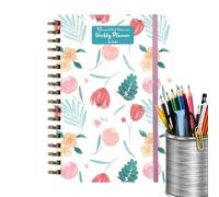 Cuaderno de reuniones de trabajo, página A5, encuadernado en espiral, planificador de trabajo diario con humor de oficina, cuaderno planificador de entrenamiento, tareas portátiles con rastreador de