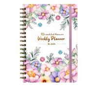 Cuaderno de reuniones, planificador diario encuadernado en espiral, diario de viaje de 53 páginas, cuaderno planificador de oficina A5, plan mensual de papel rayado, organizador diario portátil para