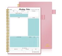 Cuaderno de reuniones Regolden-Book para el trabajo con tareas pendientes, planificador de proyectos para tomar notas, organizador de agenda para