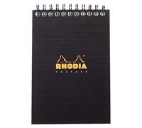 Clairefontaine ES Cuaderno de Rhodia, con espirales, color Negro DIN A6