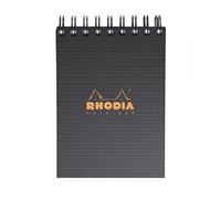 Cuaderno de Rhodia, con espirales, color Negro DIN A7