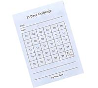 Cuaderno de seguimiento de 31 días Diario multiusos de 31 días para desarrollo personal Formación de hábitos y objetivos diarios Libro de gestión de tareas de reciclado