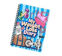 Cuaderno de seguimiento del progreso para el control de peso, incluyendo tablas de dieta, ejercicio y dieta de rendimiento y ejercicio