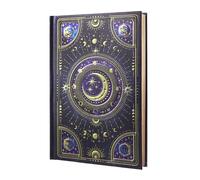 Cuaderno de tapa dura con 224 páginas, diario rayado A5 para escritura suave, diario estético de planeta mágico celestial, diario místico para mujeres y adolescentes