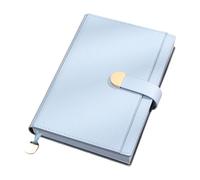 Cuaderno de tapa dura de piel sintética, 300 páginas, a rayas, cierre magnético, bloc de notas, diario de viaje, 145 x 212 mm