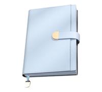 Cuaderno de tapa dura de piel sintética, 300 páginas, a rayas, cierre magnético con botón para diario, notas, 145 x 212 mm, portátil