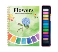 Cuaderno de trabajo de acuarela | con pinturas de 12 colores y suministros