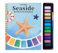 Cuaderno de trabajo de acuarela, libro para colorear de 12 colores para práctica creativa, kit de dibujo con suministros completos, accesorio de arte para principiantes, adolescentes, adultos