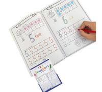 Cuaderno de trabajo educativo para actividades de colorear y páginas reutilizables para el desarrollo de habilidades, ejercicios de control de bolígrafos, libro de trabajo para colorear