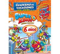 Cuaderno de Vacaciones juega y aprende con los Superzings para 6 años