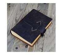 cuaderno de viaje, Diario de escritura en blanco de cuero retro A5 hecho a mano for estudiantes, viajeros, reuniones de oficina(C)