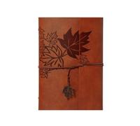 Cuaderno de viaje vintage A7/A6/A5, papel kraft, cuaderno de cuero kraft, carpeta de hojas sueltas, cuaderno retro, papelería para Mujeres y Hombres(Khaki,A6)
