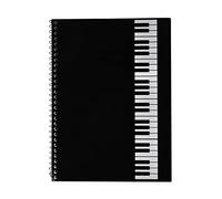Cuaderno del Papel de Escritura del Manuscrito de Música Encuadernado en Espiral Cuaderno De Música Con Pentagramas Cuaderno de Manuscritos De Notación en Blanco para Músicos Papel del Persona, Negro